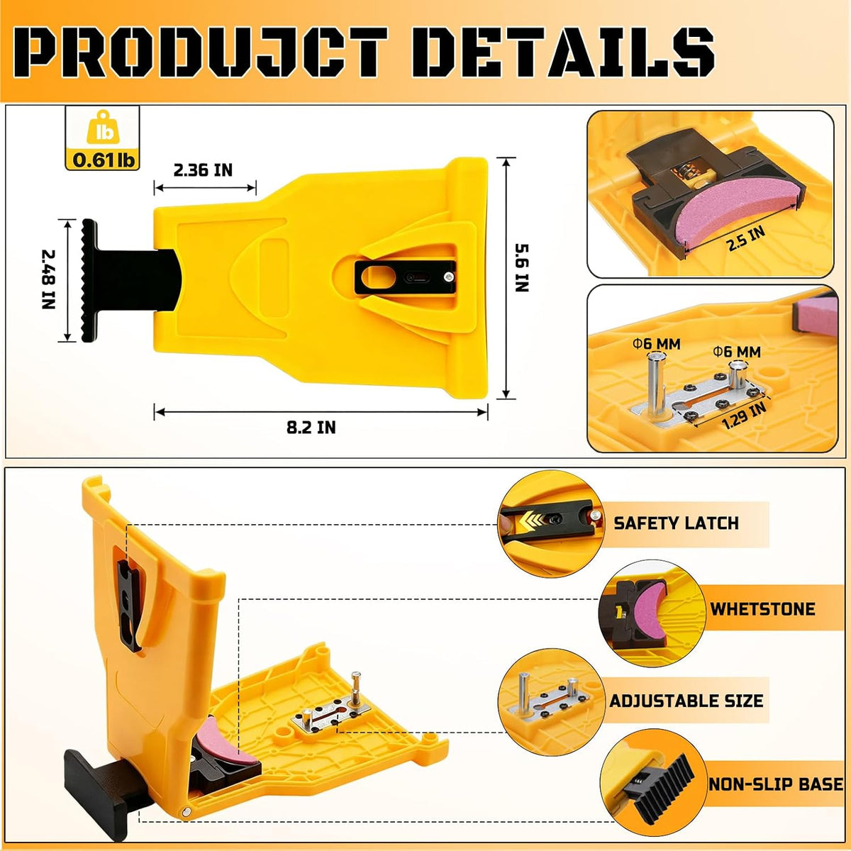 Electric Chainsaw Teeth Sharpener, Portable Fast Grinding Tool