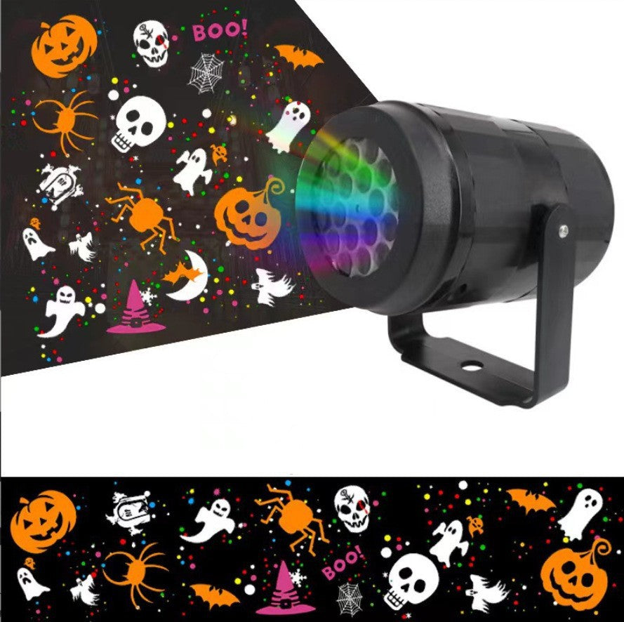 Adjustable-angle holiday-themed projector