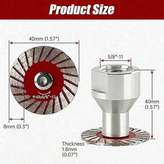 1.57"Mini Diamond Blade for Grinder, High Hardness Diamond Wheel with Removable Flange