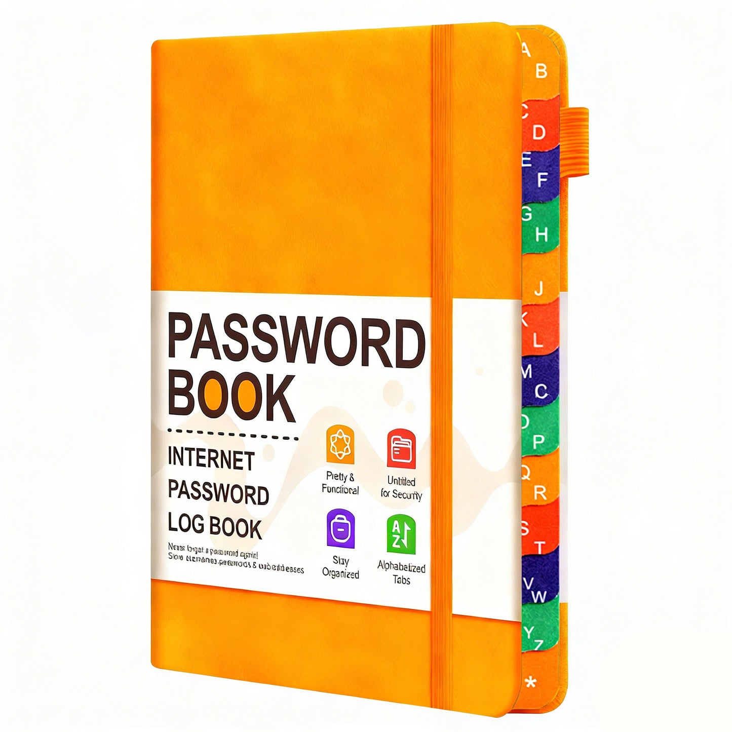 Password Book with Alphabetical Tabs – Internet Address & Password Organizer