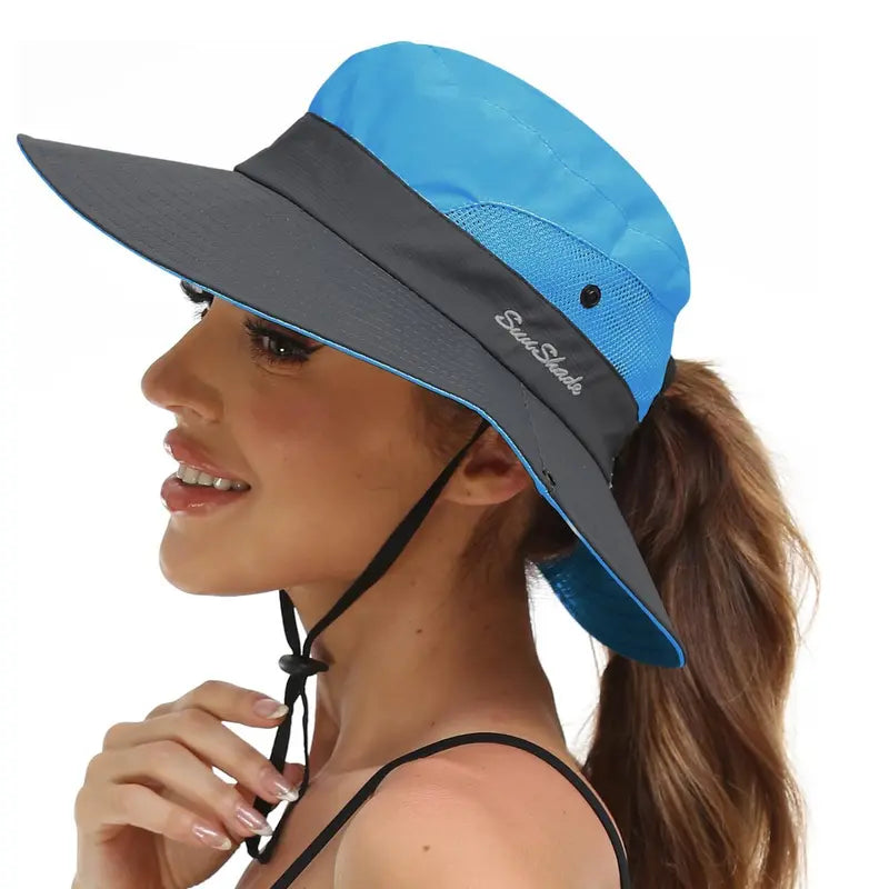 Women Sun Boonie beach Hat Summer activity Bucket Cap Wide Brim UV Protection Fishing
