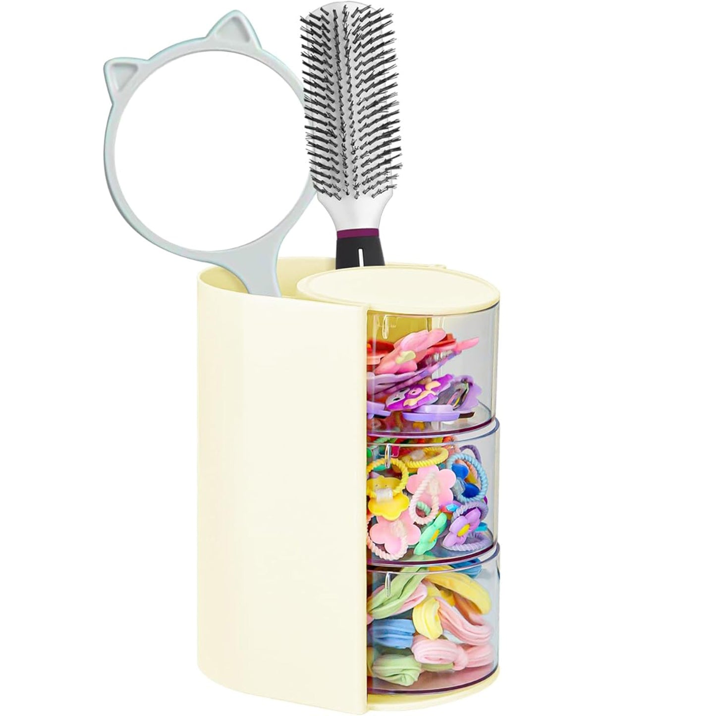 Hair Accessories Organizer with Hair Brush Holder