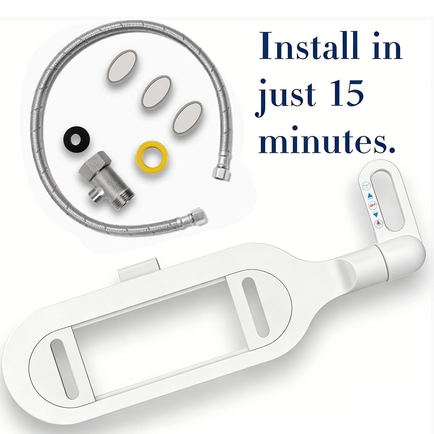 Bidet Toilet Seat Self Cleaning Dual Nozzle Adjustable Water