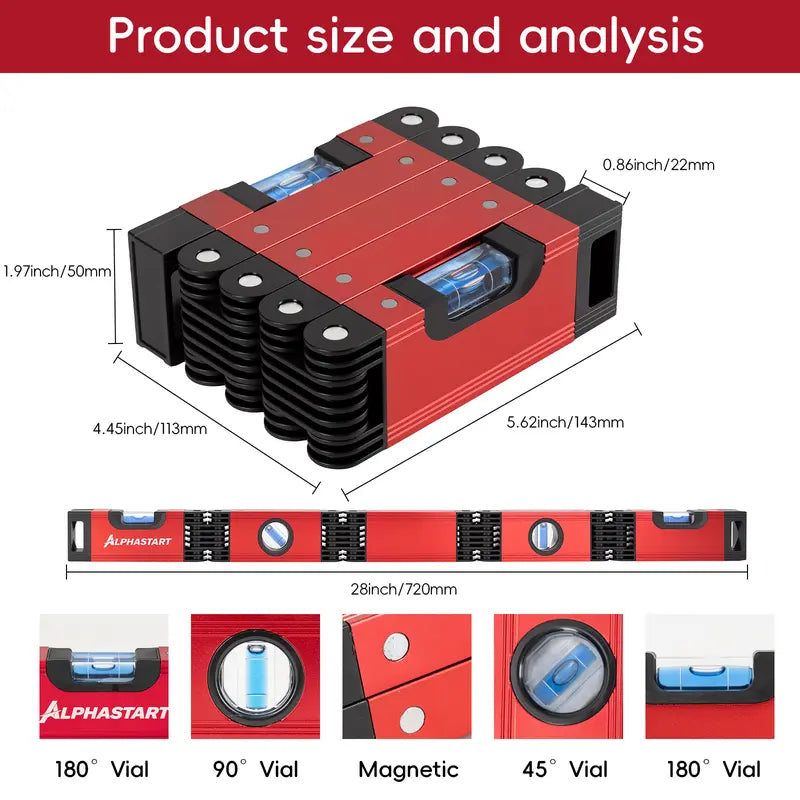 28-Inch Multi-Function Foldable Level