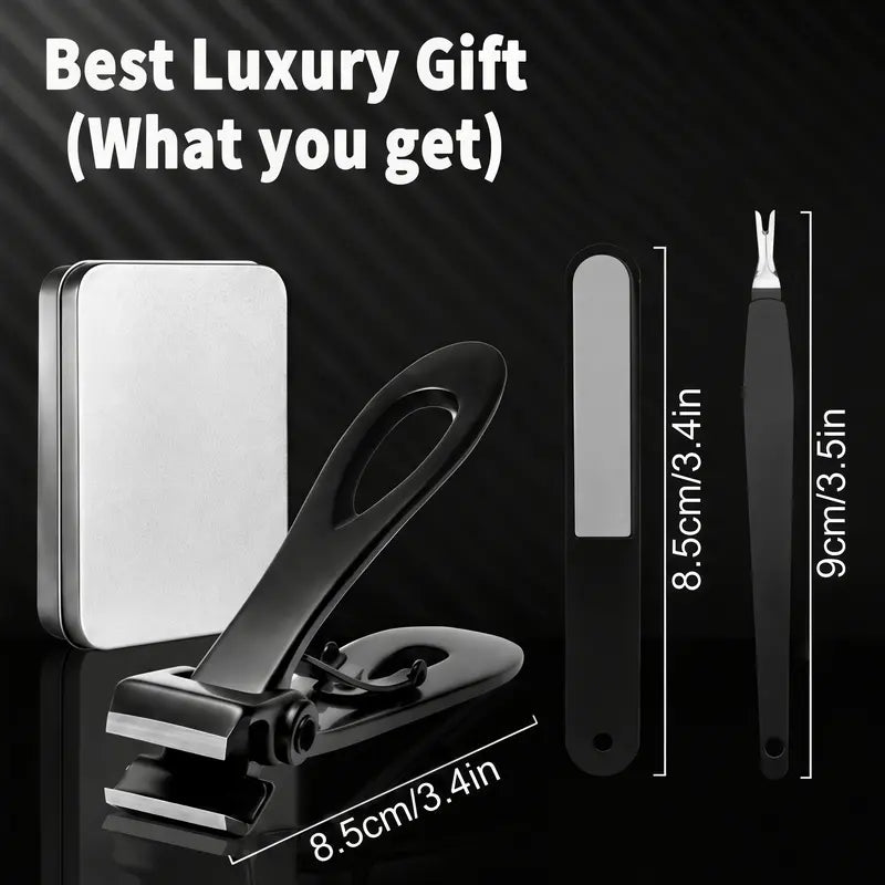 1Set Extra Wide Opening Heavy-Duty Toenail Clipper Kit with Handle