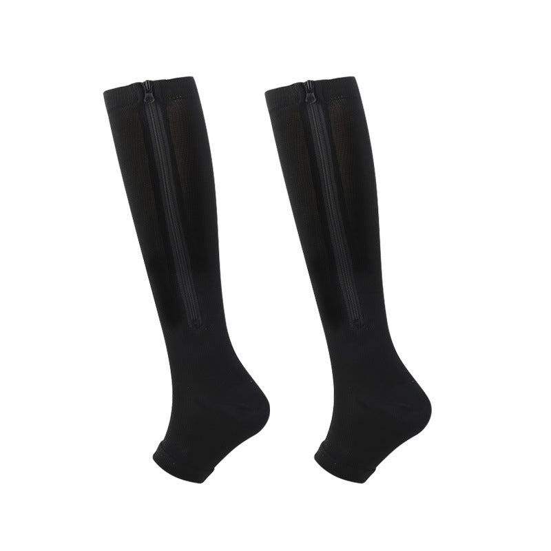 Open Toe Zipper Gradient 15-20 mmHg Knee