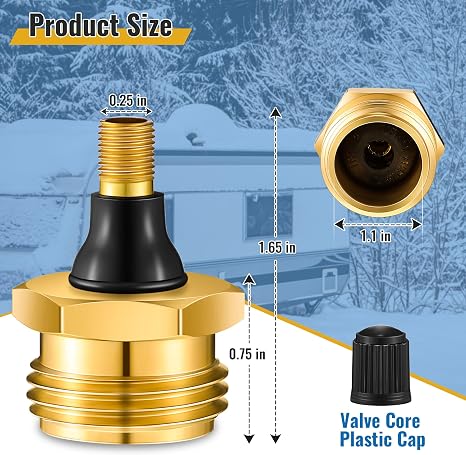 RV Water Pipe Anti-Corrosion & Anti-Oxidation Outdoor Winter Fill Port