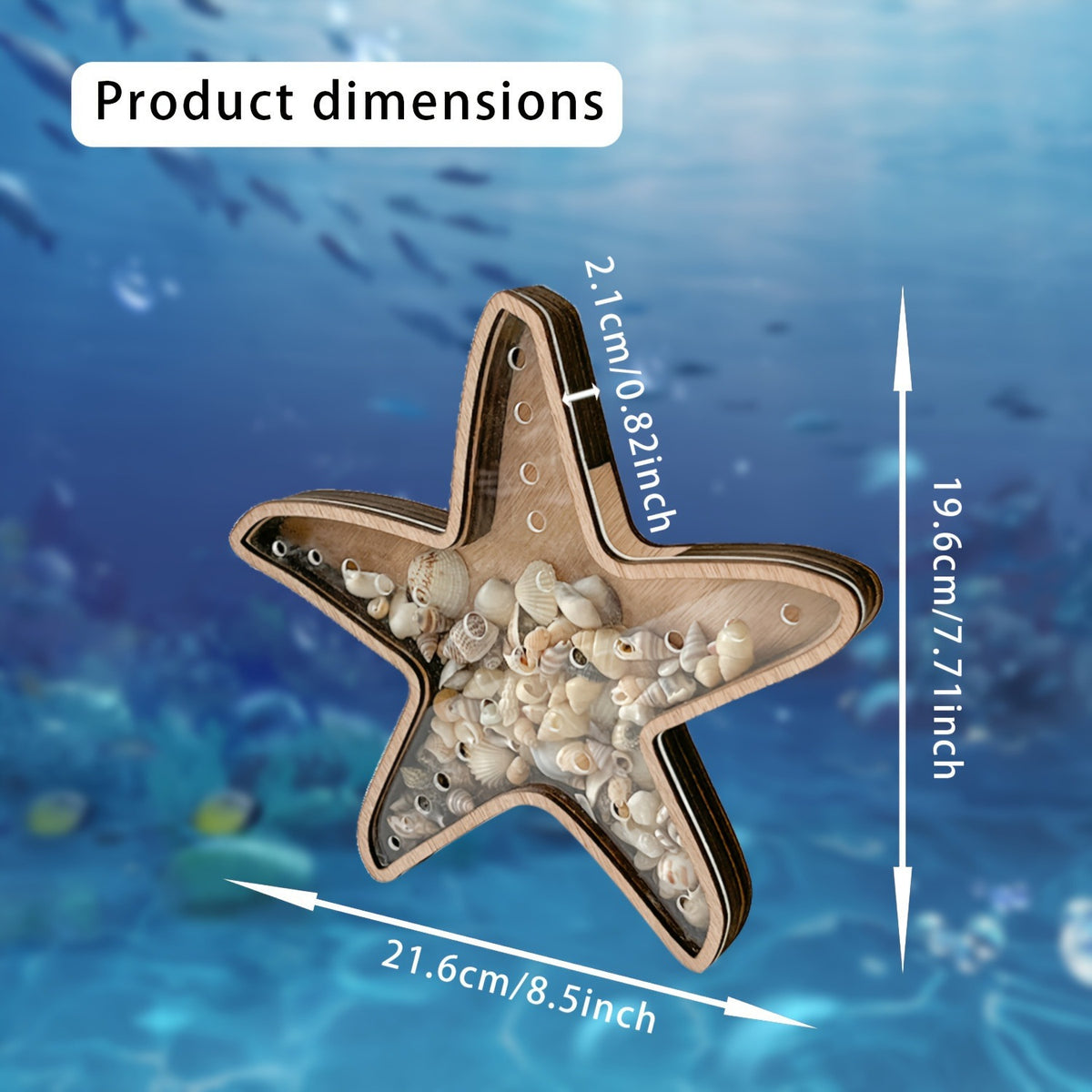 Wooden Starfish Storage Box