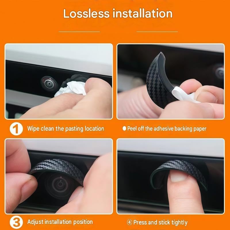 4Pcs Car Rear‑View Camera Rain Shield