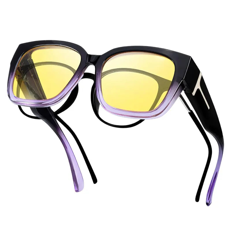 Unisex Polarized Fit-Over Glasses, Full Rim