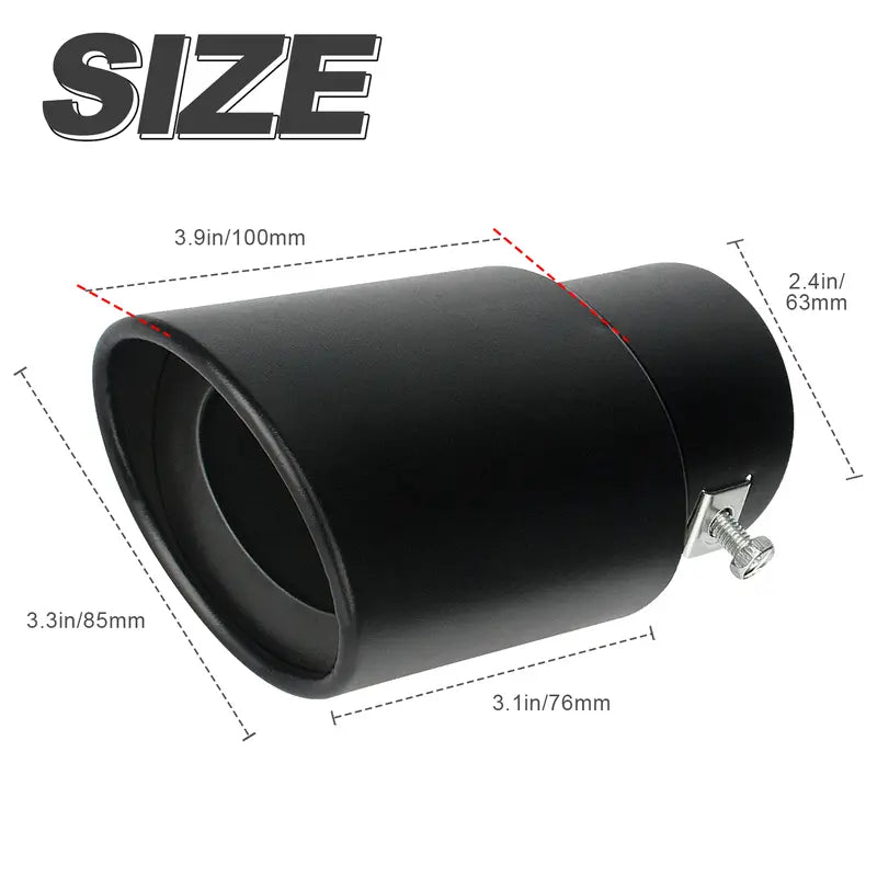 Universal Stainless Steel Car Exhaust Muffler Tip Trim Decor