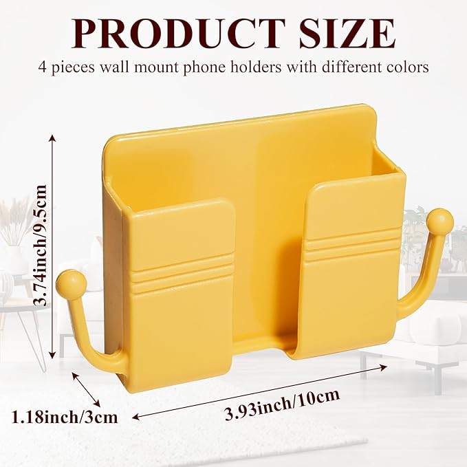 2PCS Mobile phone holder mounted on self-adhesive wall