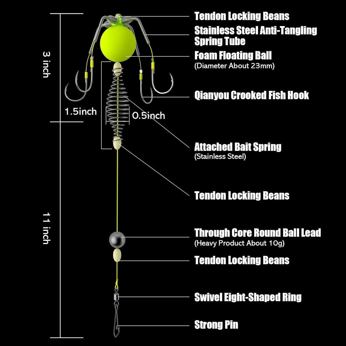 4PCS Four-Hook Anti-Tangle Fishing Set