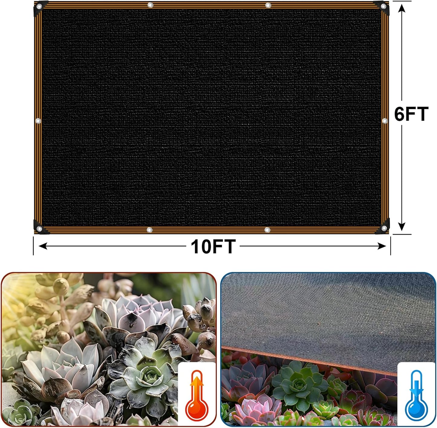 Edged and Grommeted Sunshade/Blackout Net