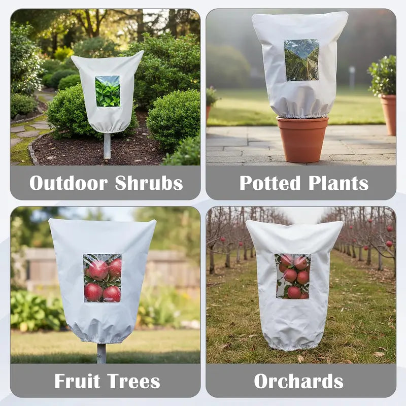 2-Pack Plant Frost Protection Covers with Viewing Window