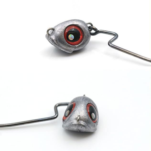 10Pcs Jig Head Fishing Hook - Weedless Underspin Bass for Fishing Saltwater Freshwater
