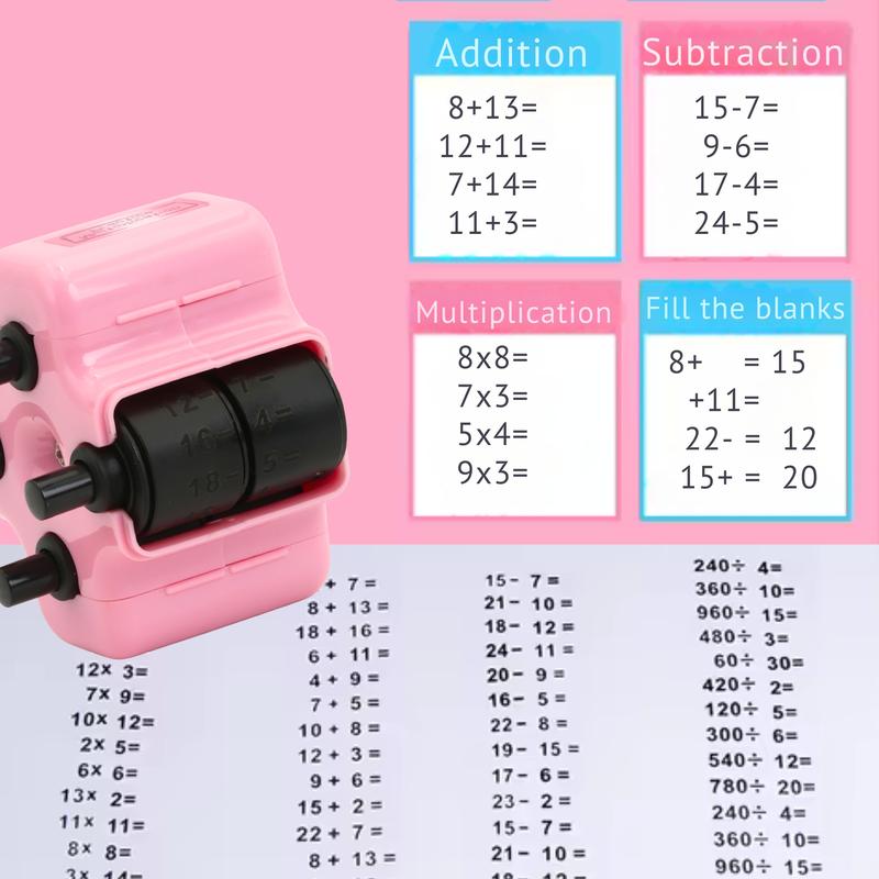 Digital Math Number Roller Stamp for Kindergarten & Homeschool