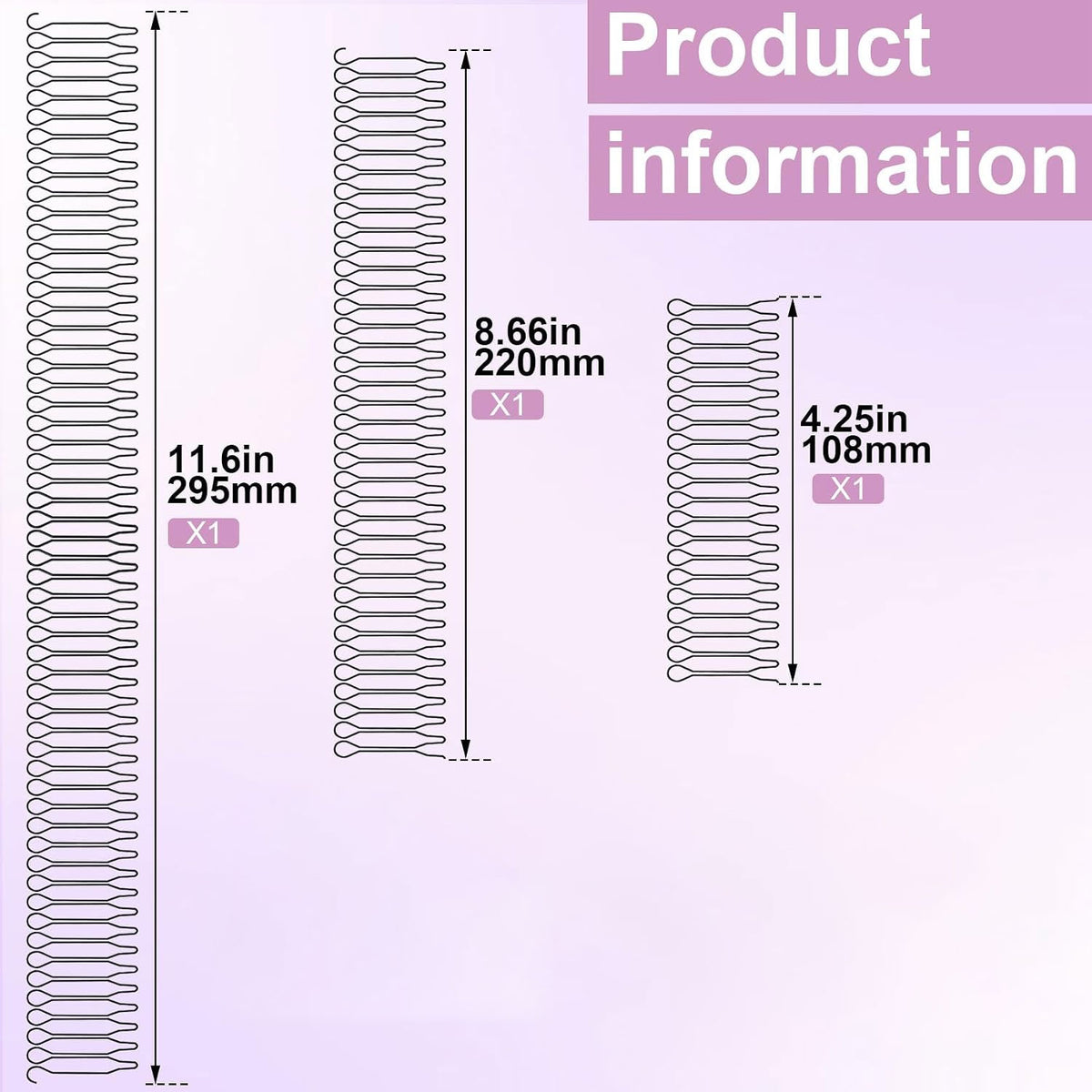 6PCS Hair Finishing Fixer Waver Comb