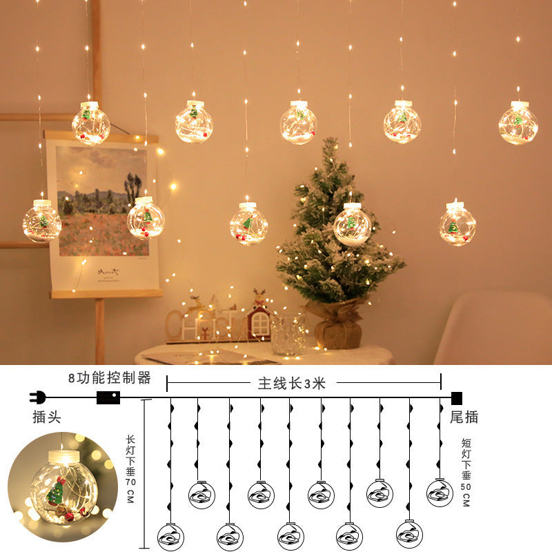 USB Christmas Wish Ball Curtain Lights