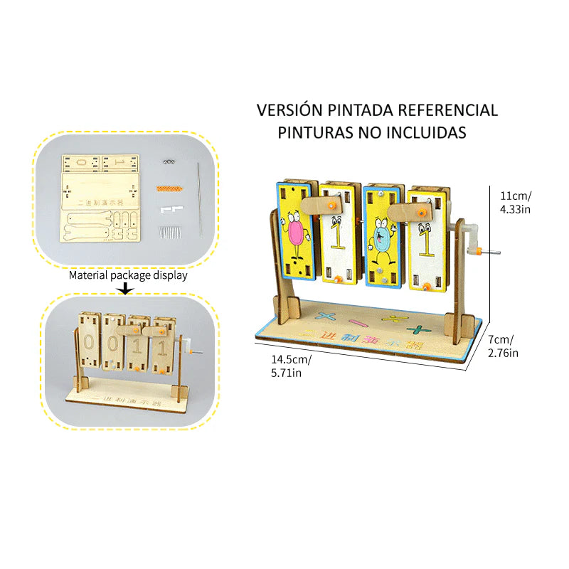 Binary Demonstrator Educational Kit — Ages 11–14 | DIY STEM Kit for Learning Binary