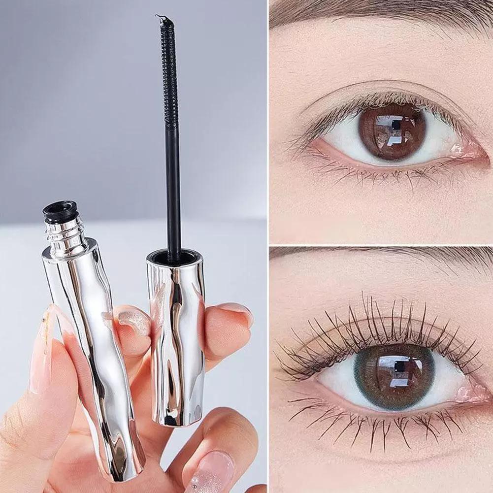 2Pcs Waterproof Mascara & Lash Primer in Steel Tube for 24H Curl, No Smudge