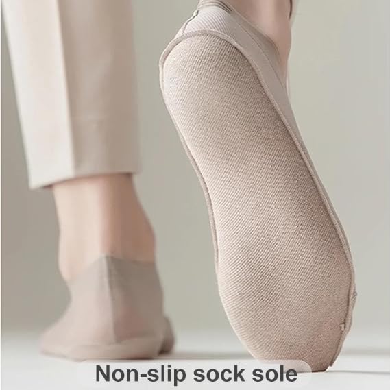 6Pairs Ultra Thin Liner Socks Non Slip Combed Cotton No Show Socks, Ice Silk Breathable Ultra Thin Sock Women Men