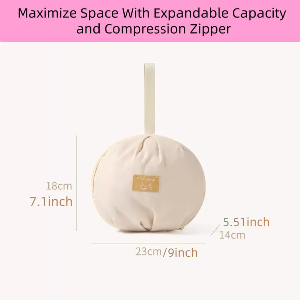 Portable Travel Underwear Organizer Bag Multi-Compartment Storage Bag for Clothes, Bras, and Accessories
