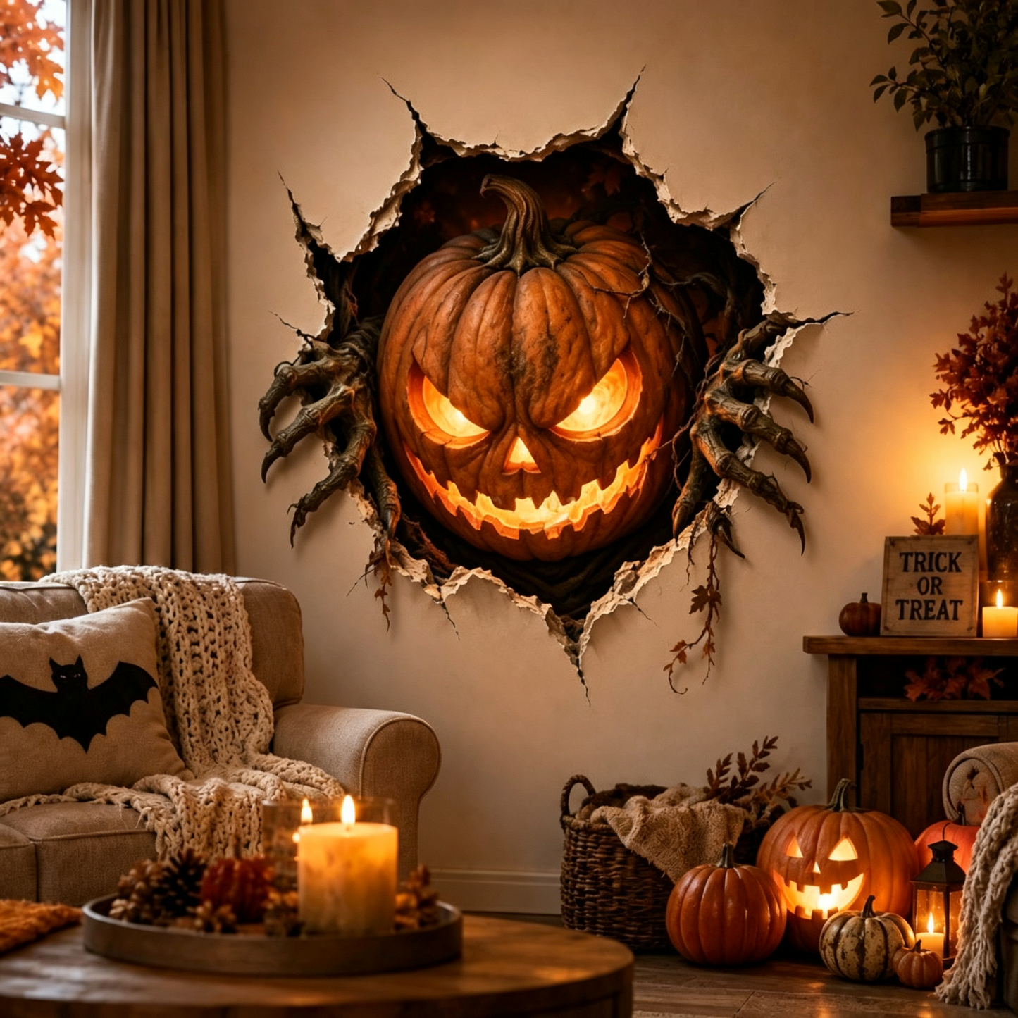 Halloween Breakthrough 3D Wall Decals
