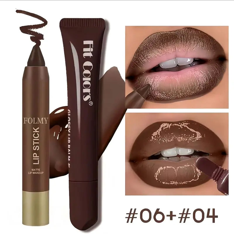 Matte Lipliner & Moisturizing Lip Oil Set