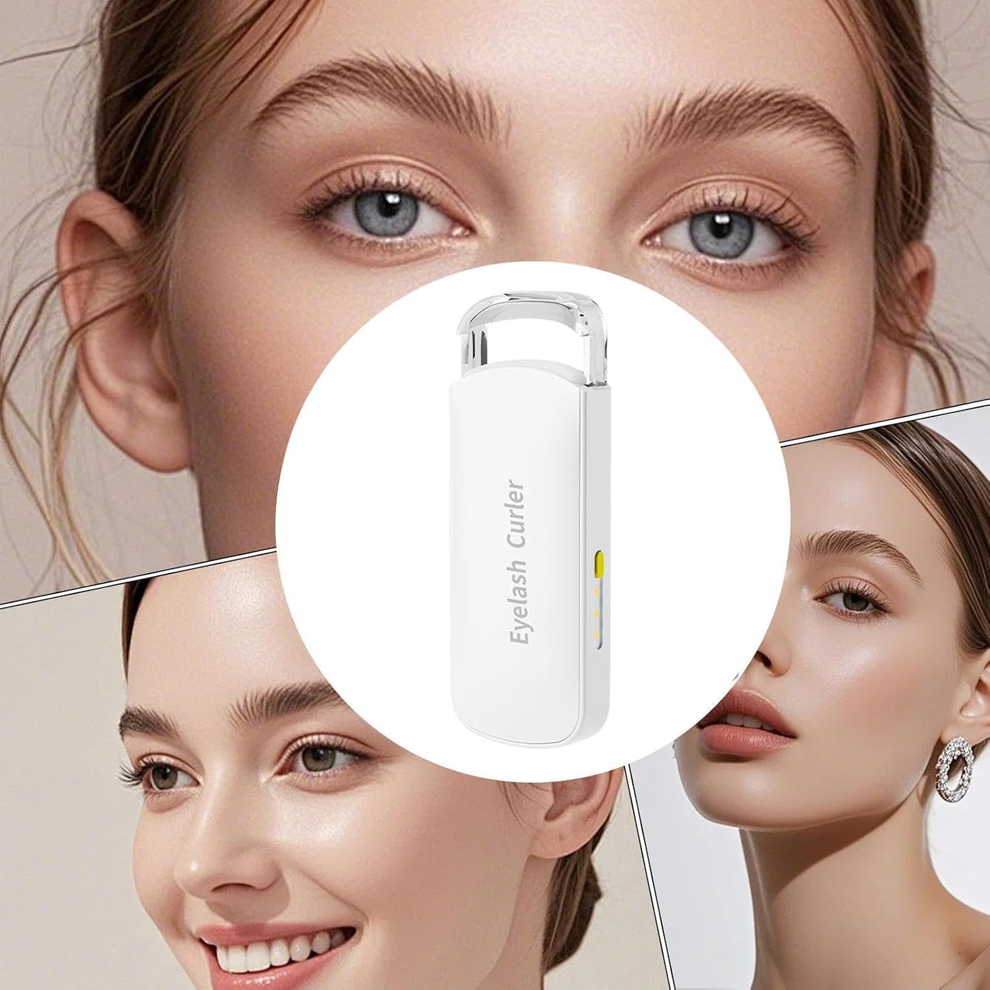 Heated Eyelash Curler with Thermosensitive Silicone Pad