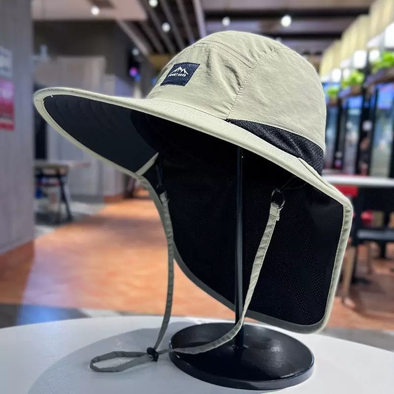 Outdoor Sun Protection Hat - Unisex Summer FishermanHat with Neck Flap