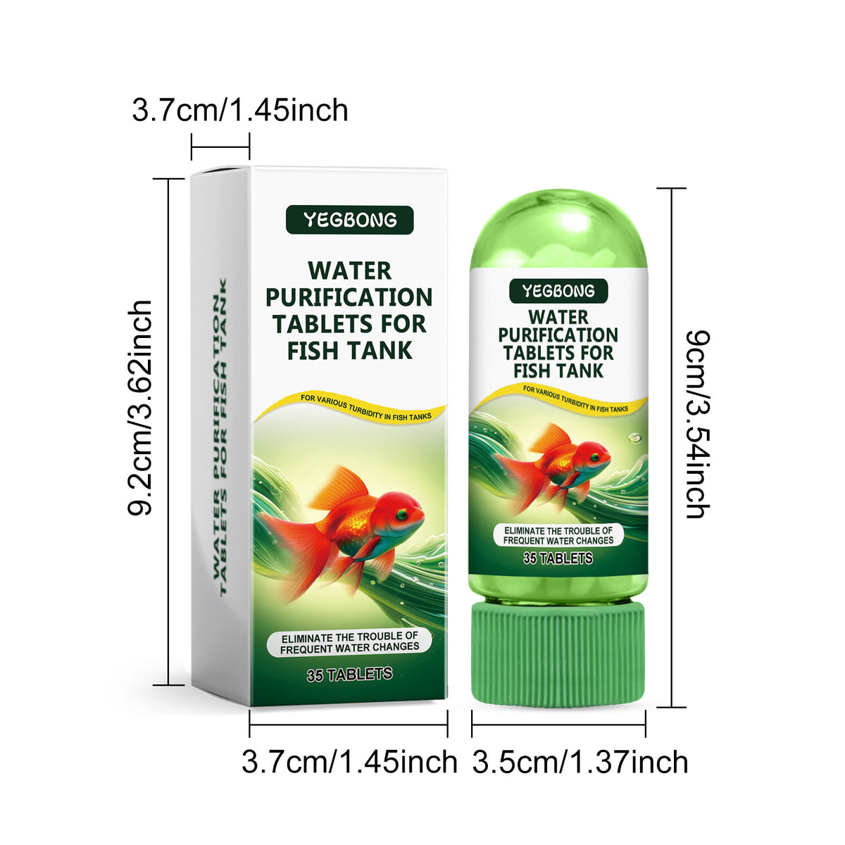 Aquarium Water Clarifying Tablets for Algae Control and Sludge Management