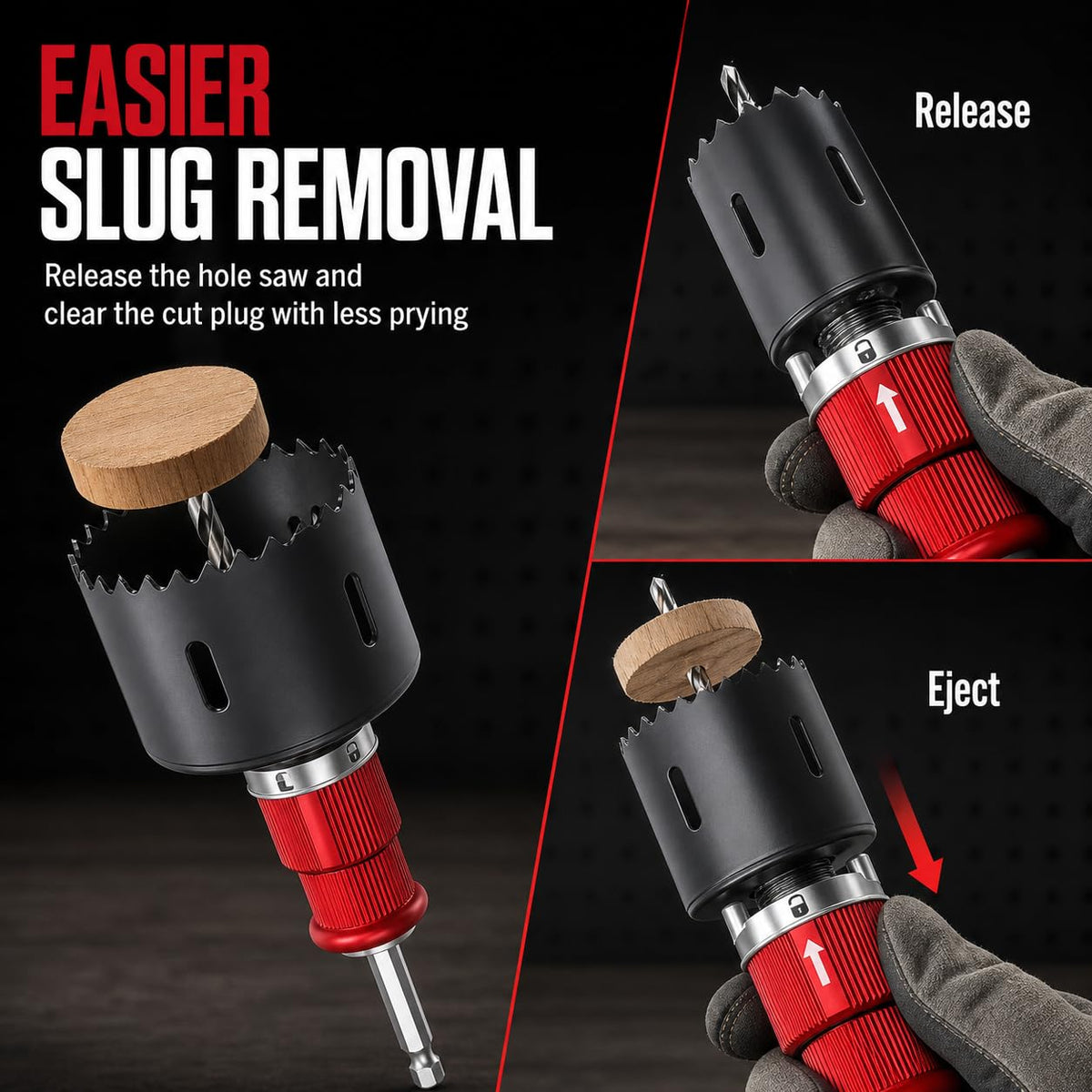 Quick-Release Hex Shank Hole Saw Kit