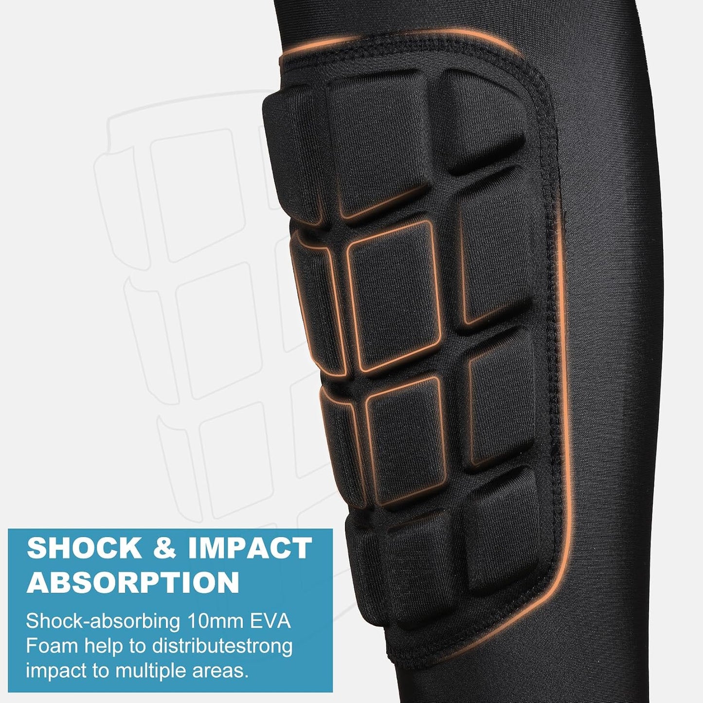 1 Pair Knee Pad with Shin Guard Pads