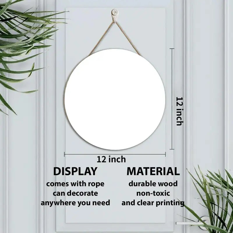 God Bless This Home Floral Round Door Sign