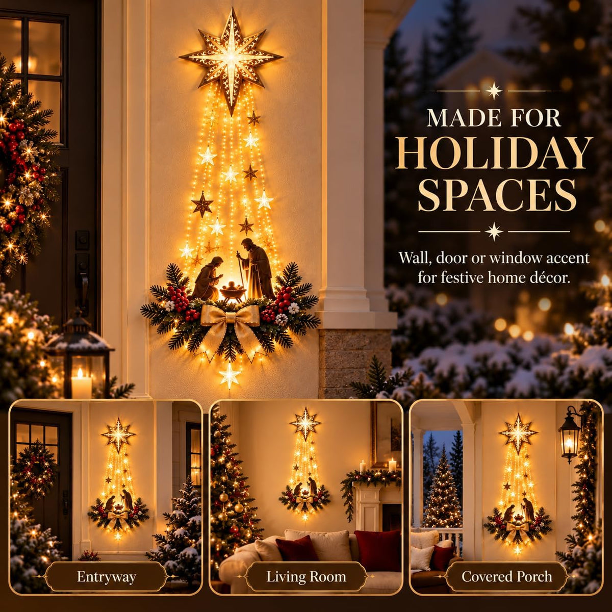 Bethlehem Star of Faith – Lighted Nativity Wall Decor