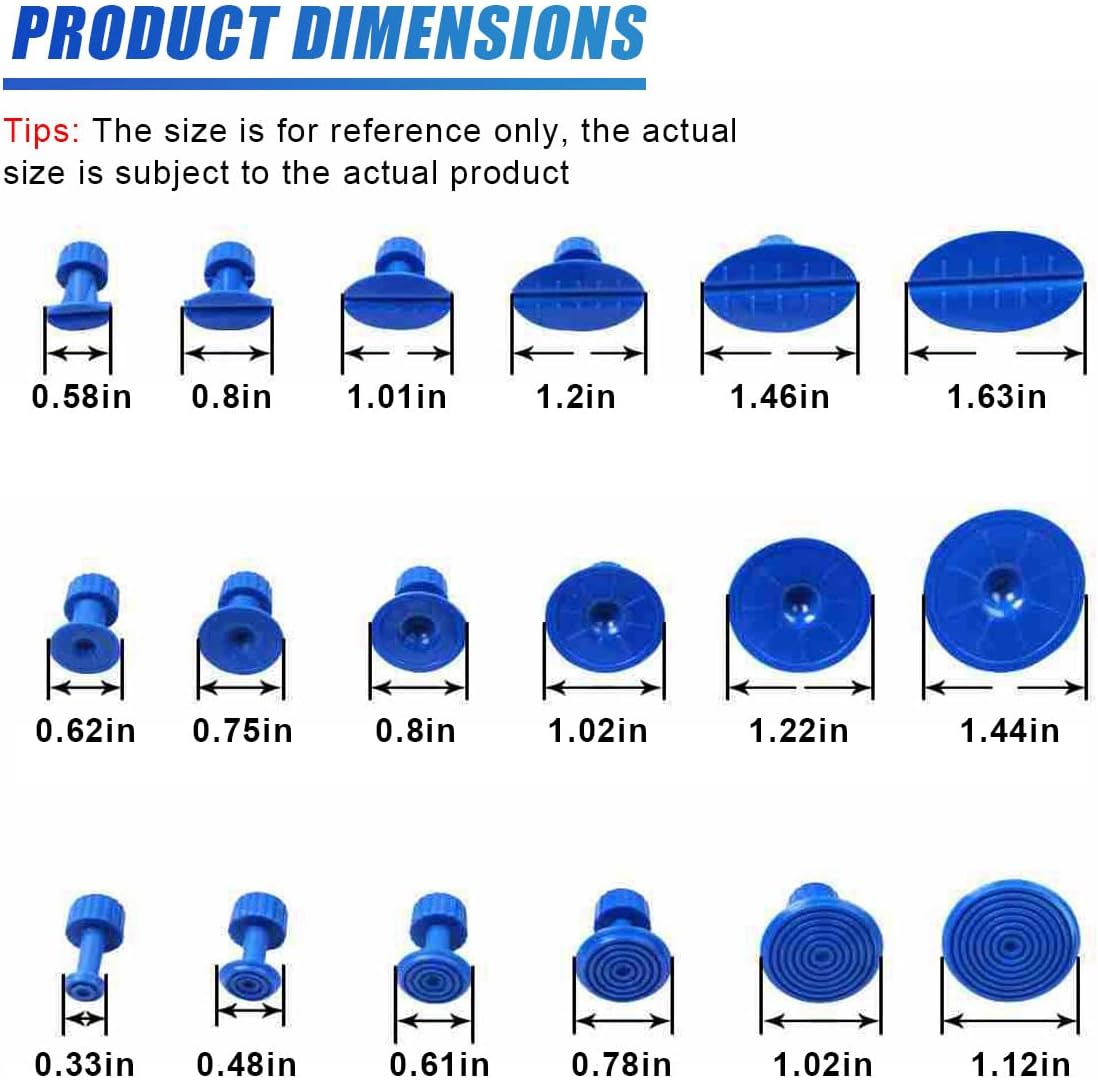 18Pcs/set Car Dent Puller Kit, Paintless Auto Dent Removal Tool