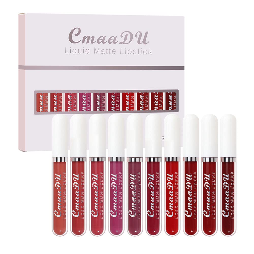 10Pcs/set Liquid Matte Set Long Lasting Lipstick 24 hour Waterproof Lip Gloss
