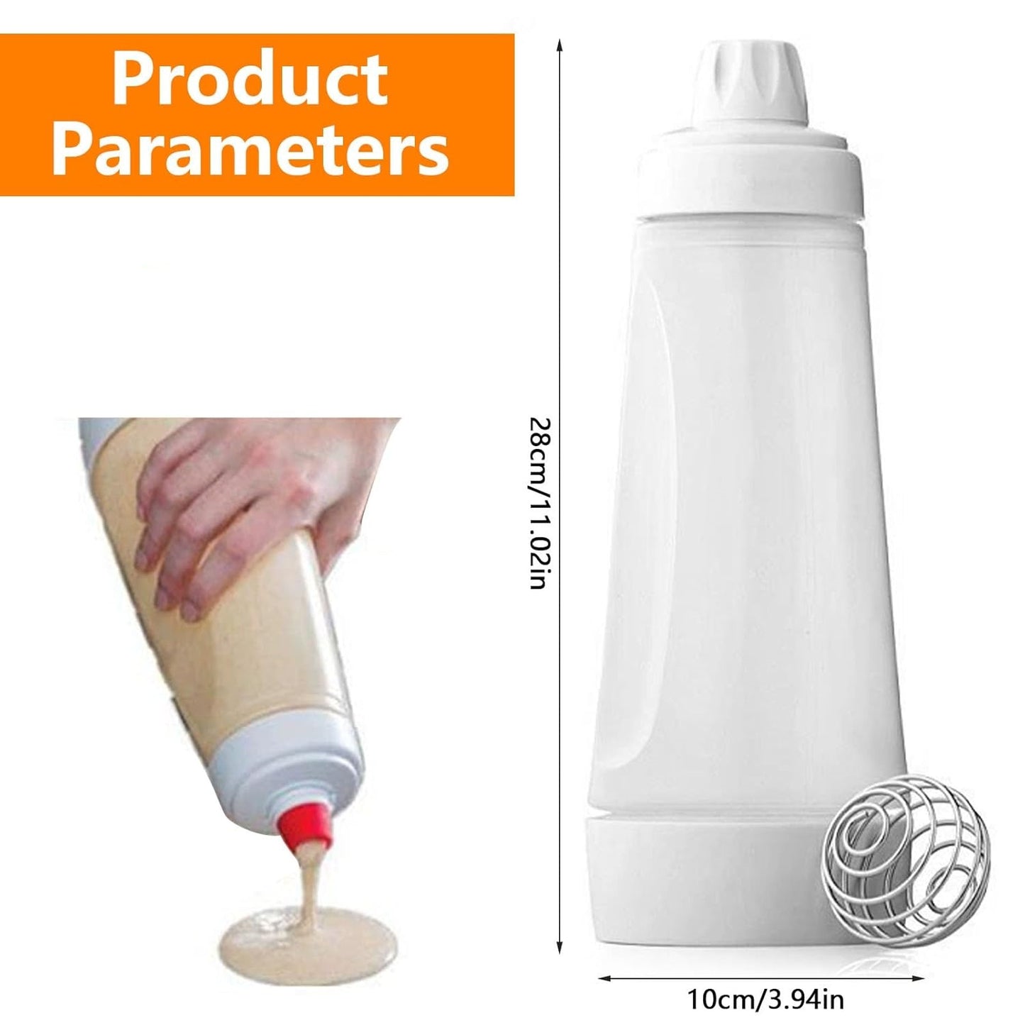 Pancake Batter Mixer with BlenderBall Wire Whisk
