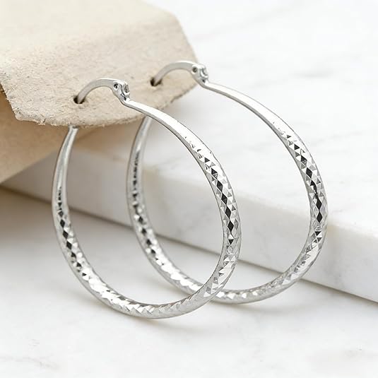 Women's Fashion Jewelry Hip Hop Round Earrings, Large Circle Piercing Hoop Earring