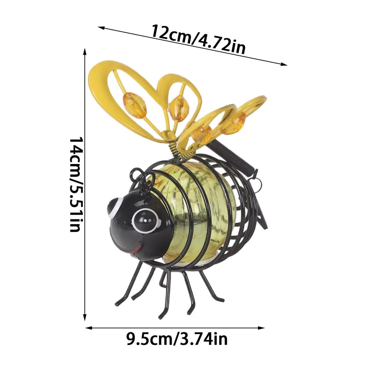 Hanging Solar Bee Light – Warm Amber Glow, Flicker-Free