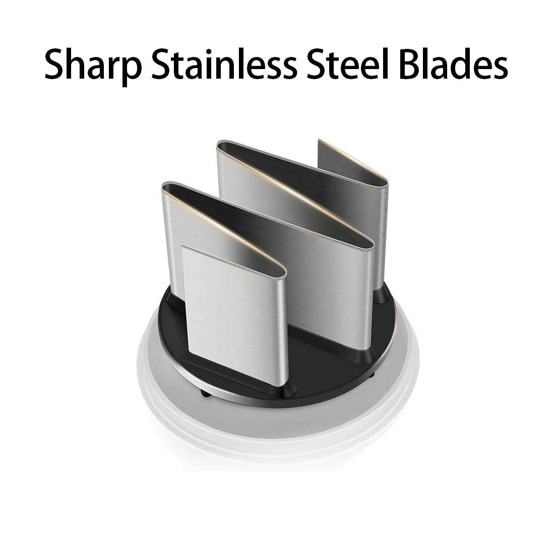Manual Handheld Food Chopper with Stainless Steel Zigzag Blade & Press Handle