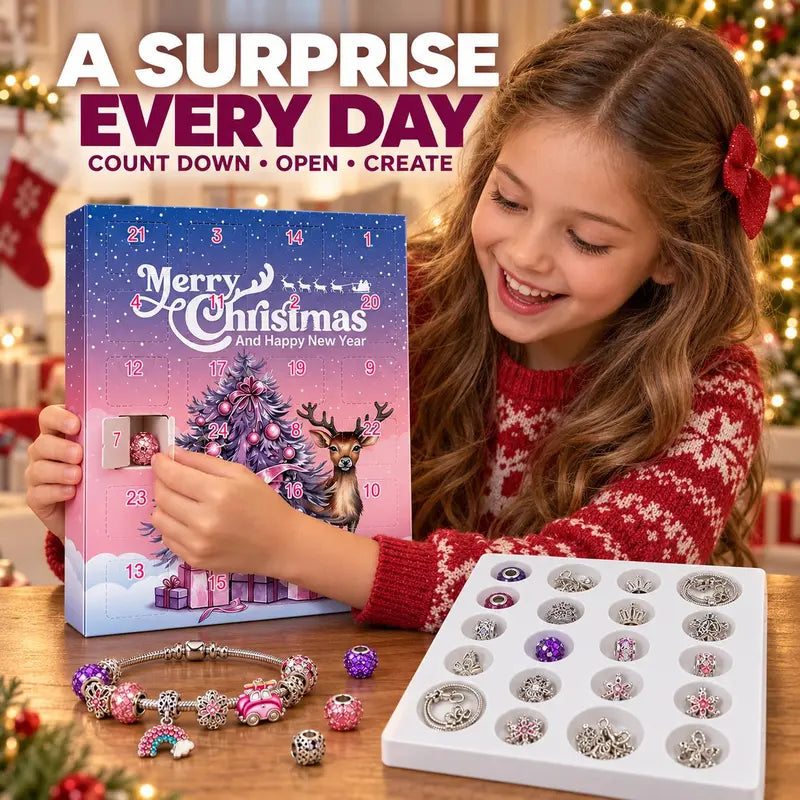 24-Day Christmas DIY Craft Bead Charms Kit