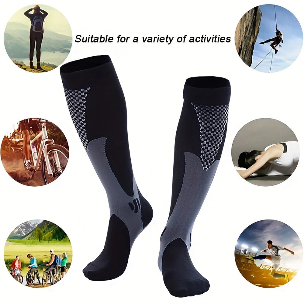 Three-pack of unisex sports compression socks/leg warmers