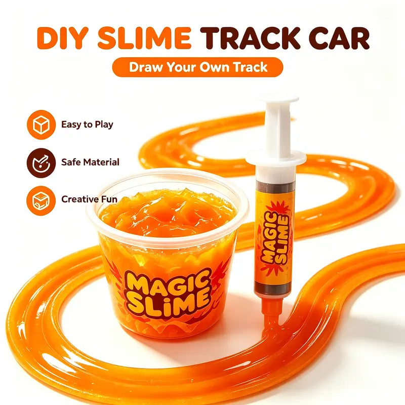 Electric Remote Control Race Track Car DIY Slime Road Builder Kit
