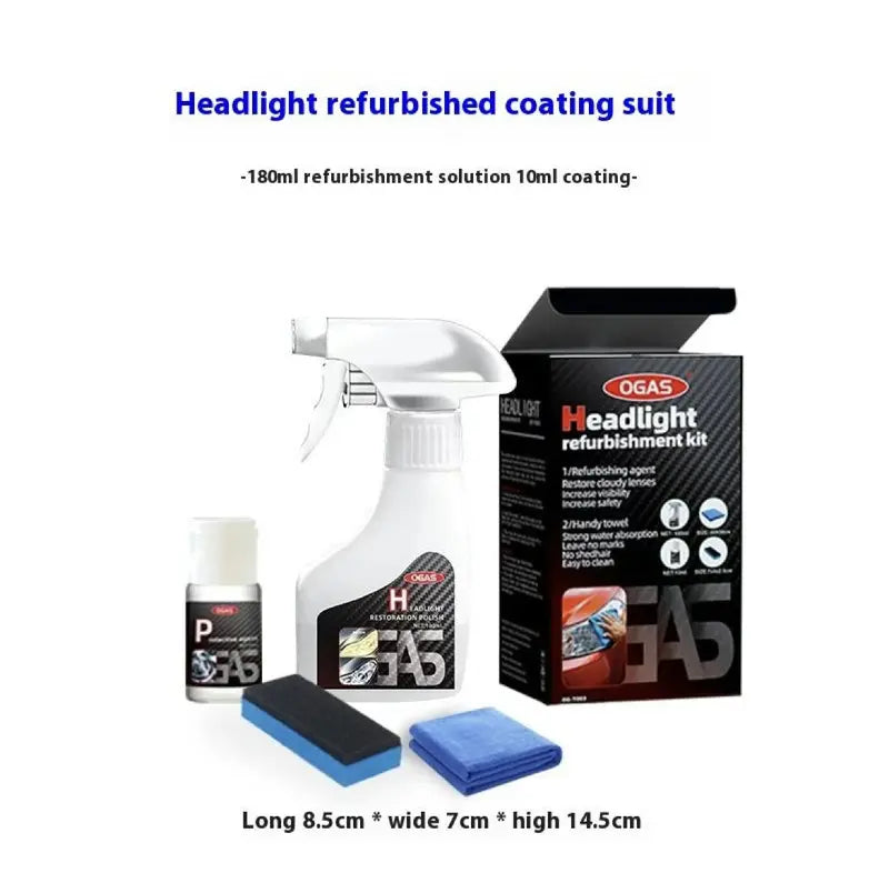 No Polishing,Atomization Cleaning,Car Headlight Renovation Repair Liquid,Car light Crystal Plating Liquid yellowing