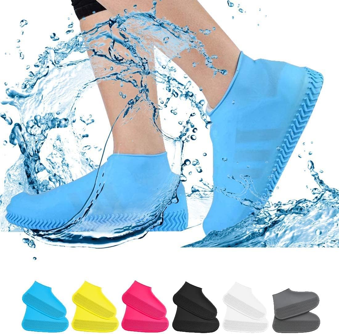 1 Pair Silicone Waterproof Shoe Covers, Non-Slip Rubber Rain Shoe
