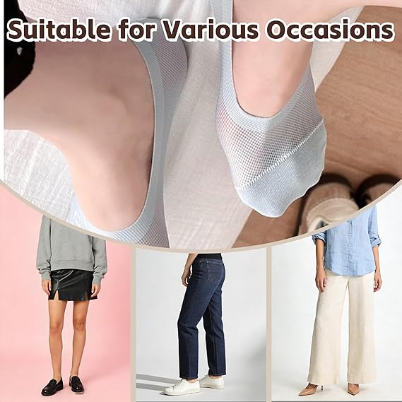 6 Pairs Thin No Show Socks Women Low Cut Invisible Liner Socks