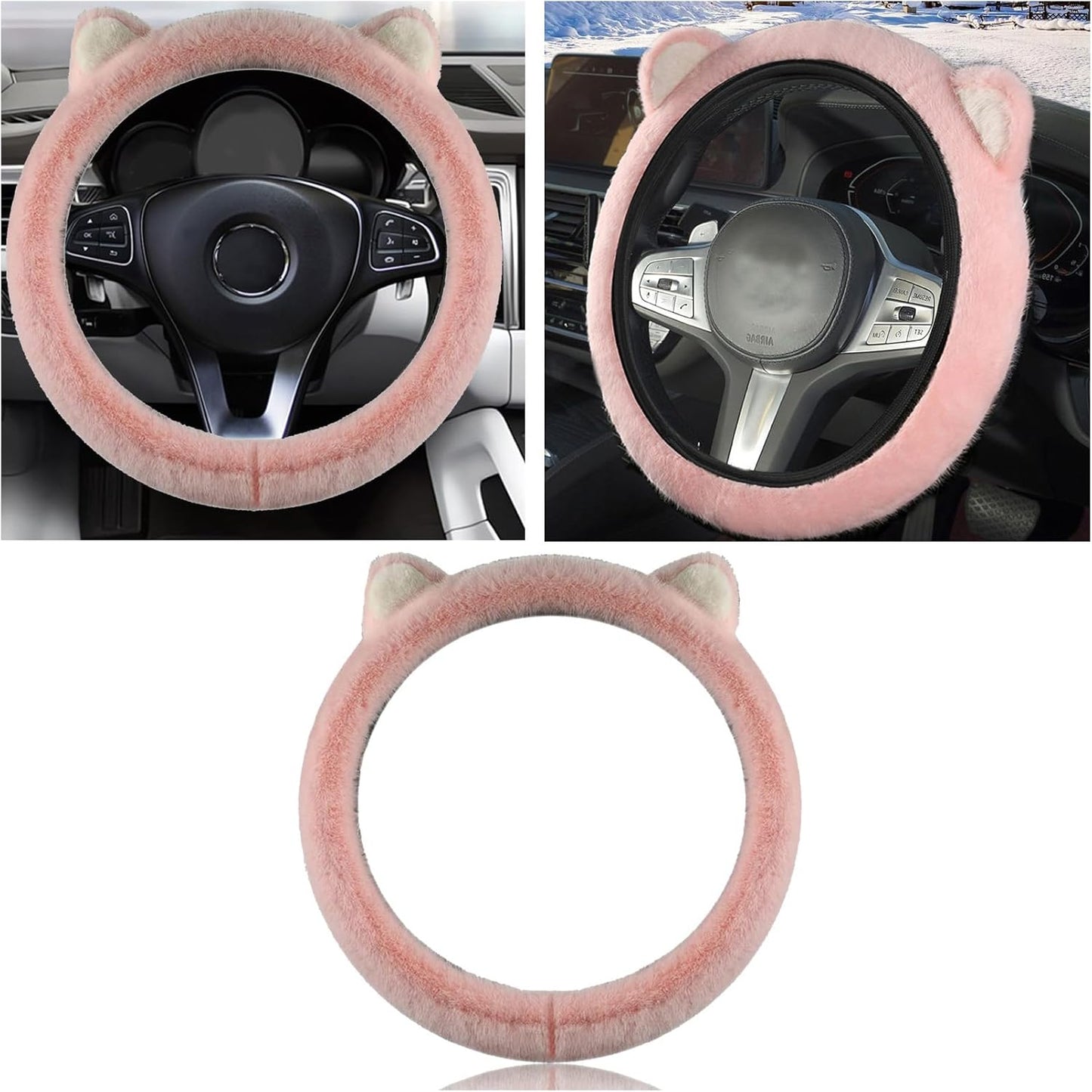 Cute Steering Wheel Protector with Kitty Cat Ears