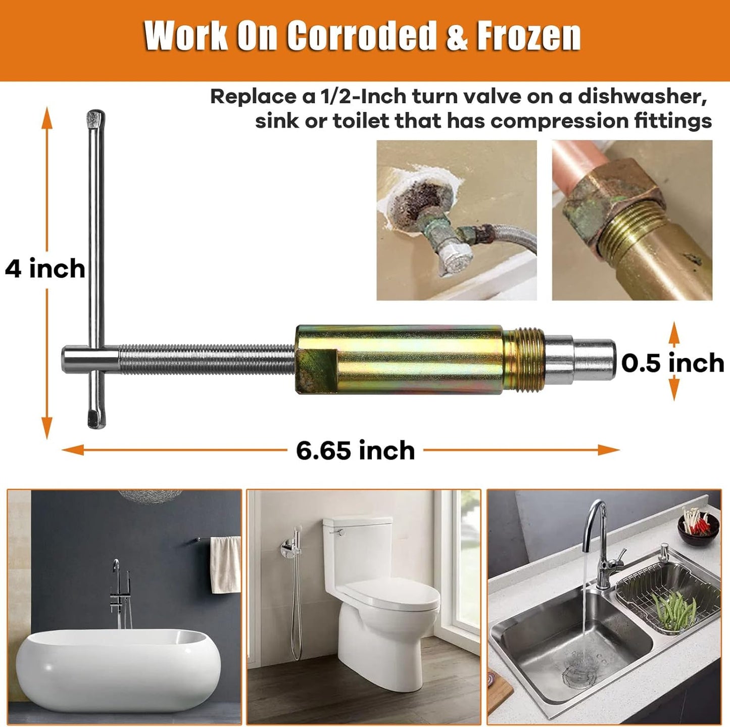 Compression Sleeve Puller Remove Tool Nut & Ferrule of Pipe